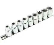 Set de capete torx 1/2" e10-e24 9 buc, VERKE, V39112.
