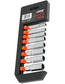 Set de tubulare lungi 1/4" 6-13 mm 8 buc, VERKE, V39098