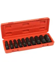 Set de chei tubulare de impact lungi 1/2" 10 buc 10-24mm, VERKE, V39467