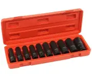 Set de chei tubulare de impact lungi 1/2" 10 buc 10-24mm, VERKE, V39467