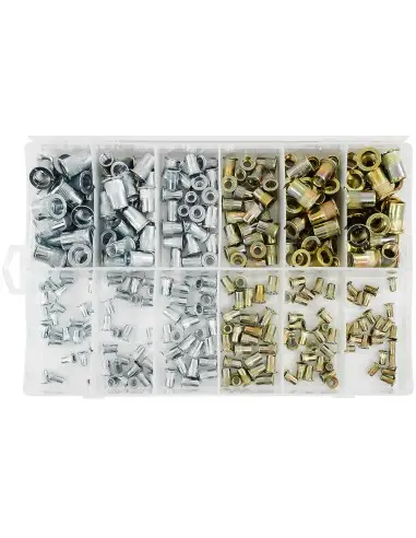 Set de nituri filetate mix m3-m10 300 buc, VERKE, V06703. Set de nituri filetate mix m3-m10 300 buc, VERKE, V06703.