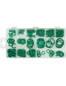Set 225 inele o-ring verzi din cauciuc, VERKE, V06732