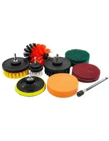 Perii de curatare pentru burghiu 1/4" 11 buc., VERKE, V08128