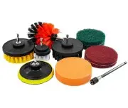 Perii de curatare pentru burghiu 1/4" 11 buc., VERKE, V08128
