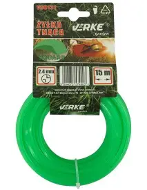 Fir patrat de taiat pentru motocoasa patrat, VERKE, 2,4 mm, 15m, V90131