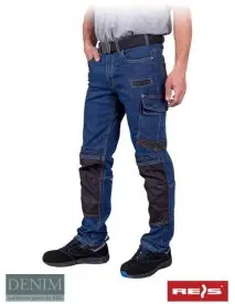 JEANS303-T Pantaloni talie de protectie din denim
