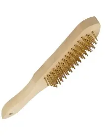 Perie de sarma cu 5 randuri, maner din lemn, VERKE, V05289