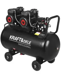Compresor fara ulei 100L, 2x2200W, 8 bar, Kraft&Dele D4083
