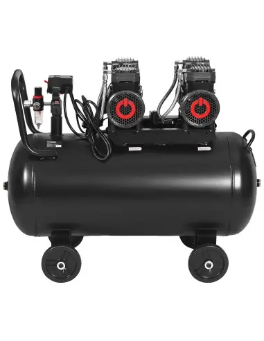 Compresor fara ulei 100L, 2x2200W, 8...