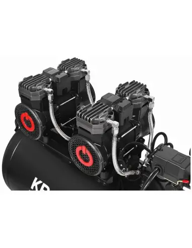 Compresor fara ulei 100L, 2x2200W, 8...