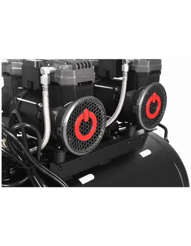 Compresor fara ulei 100L, 2x2200W, 8...