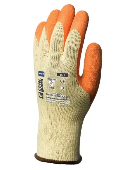 1LACO- Manusi de protectie imersate in latex EUROSTRONG 10L800 GANTELINE Coverguard - Manusi din material textil/acoperit