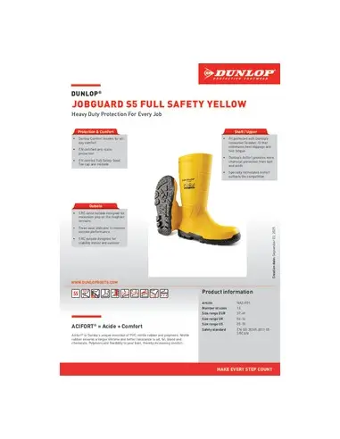 Cizme de lucru S5 Dunlop JobGuard... Cizme de lucru S5 Dunlop JobGuard...