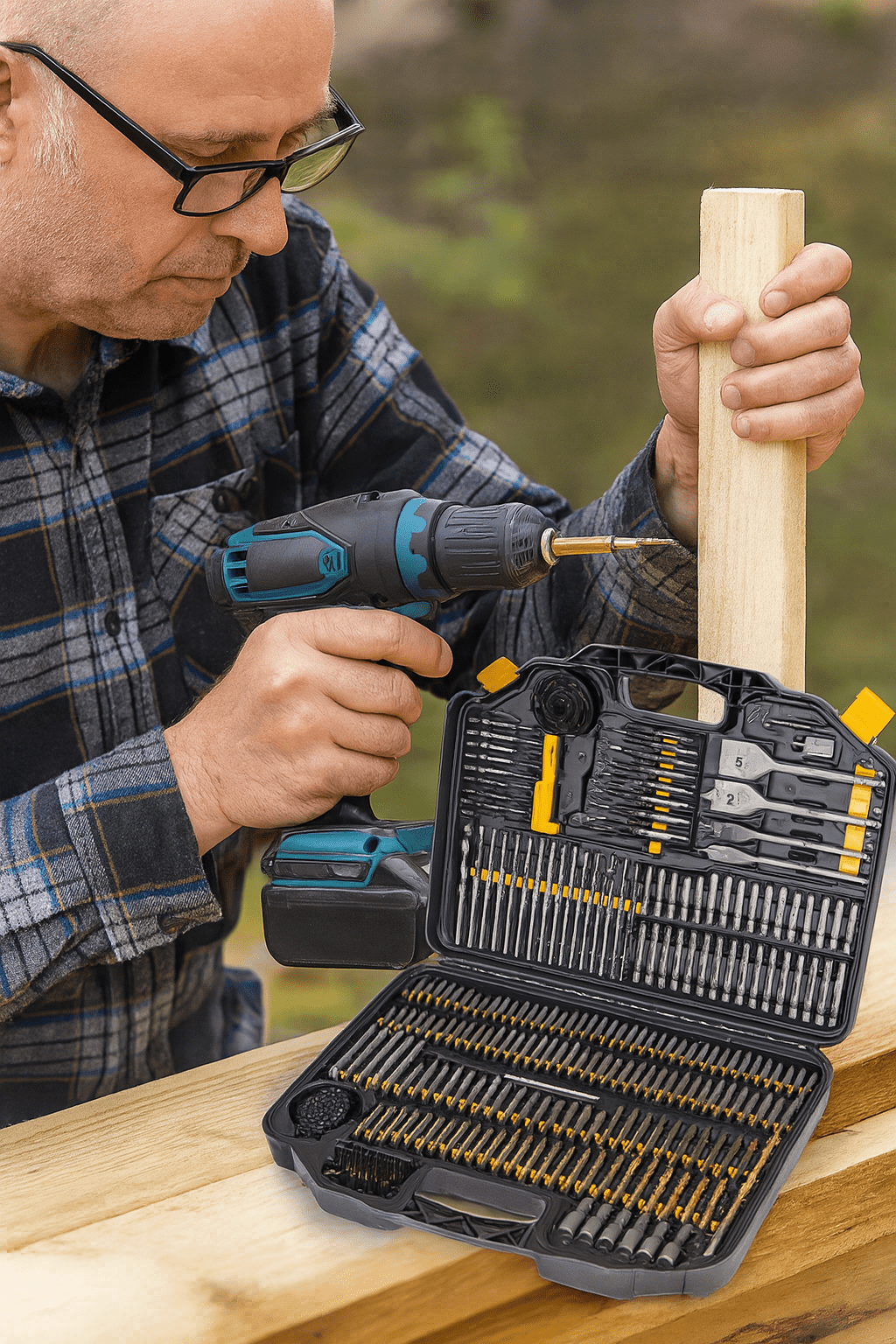 Set de burghie si biti 246 piese, Powermat, PM0702