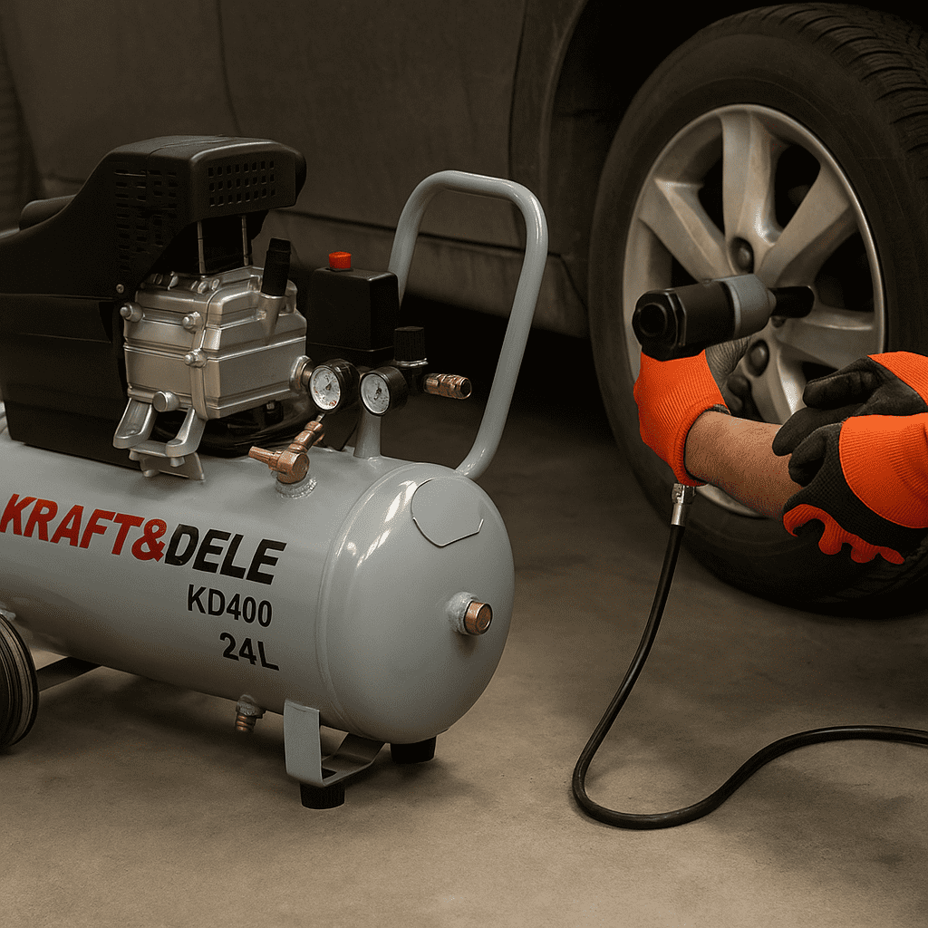 Compresor de aer, 24L 2.8 Kw, KD400, Kraft&Dele
