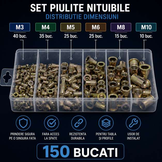 Piulite Nituibilie diverse marimi