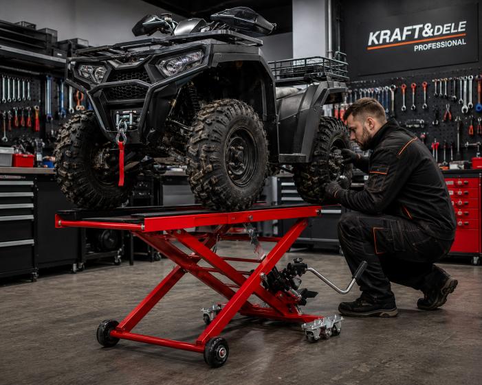 Elevator hidraulic pentru motociclete si ATV-uri, Kraft&Dele, 500 kg, KD12688