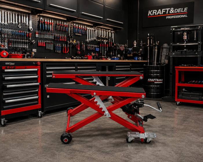 Elevator hidraulic pentru motociclete si ATV-uri, Kraft&Dele, 500 kg, KD12688